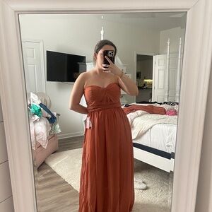 Grace Convertible Dress - Chiffon Terracotta. Birdy Grey